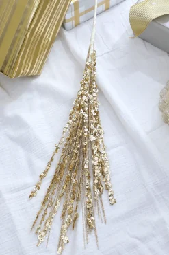 28” Sequin Glitter Grass Spray