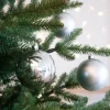 3.1” Shiny/Matte Silver Shatterproof Ornaments - Set of 6