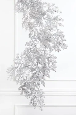6' Silver Bling Bling Cedar Garland