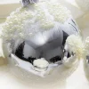 5" Silver Christmas Ball Ornament - Set of 6