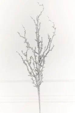 32" Silver Iced Sequin Bead Spray