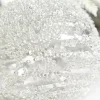 4" Silver Sequin Iced Ball Ornament