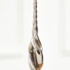 9" Slate Gray Drop Glass Ornament