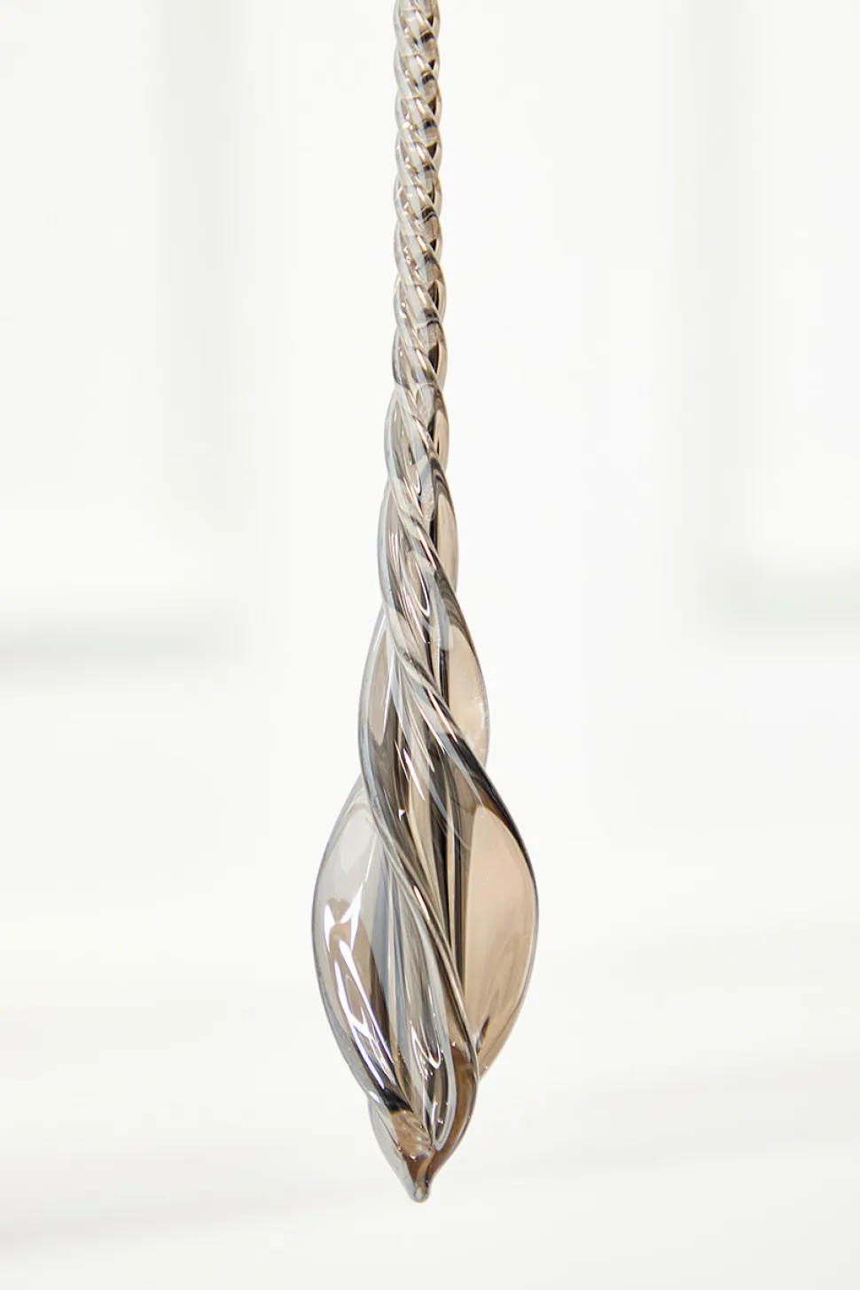 10" Slate Gray Drop Glass Ornament