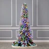 6' Slim Snow Kissed Pine Tree with 200 Multicolor LED Lights