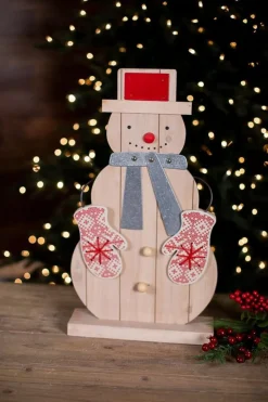 Snowman with Mittens & Scarf Décor