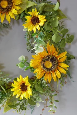 24" Sunflower Mixed Wreath