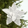 24" Sweater Patterned Poinsettia Stem