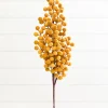 33" Tan Flocked Berry Spray