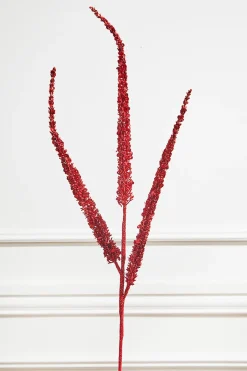 34” Triple Glitter Sequin Christmas Spray - Red