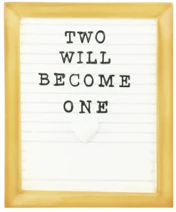 3.5" Two Will Become One Letter Board Customizable Ornament