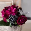 Valentine's Day Floral Arrangement with Real Touch Rose - Plum