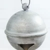 6" Weathered Tin Jingle Bell Christmas Ornament