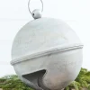 8" Weathered Tin Jingle Bell Christmas Ornament
