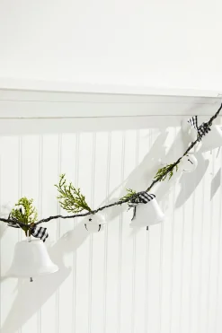 67” White Country Bell Garland