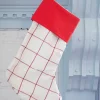 White Stocking with Red Stripes