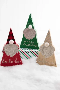 6.5" Wood Holiday Gnome