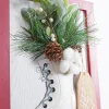 18" Wood Holiday Skate Hanging Wall Art