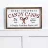 17” Wood & Metal Candy Canes Wall Sign
