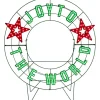 40" Wreath - Joy to the World with Stars with 223 Lights