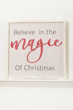 16"x16" "Believe In The Magic Of Christmas" Wall Decor