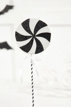 18" x 5" Black and White Lollipop Pick