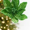 20" x 9.5" Bright Green Poinsettia Stem
