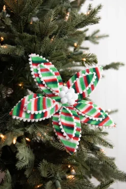 22” x 11" Candy Stripe Poinsettia Stem