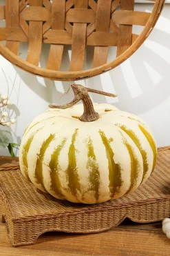 9" x 5" Creme/Green Latex Harvest Pumpkin Vine