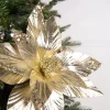 22” x 12.5" Gold Poinsettia Stem