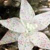24” x 12" Green Sprinkles Candy Poinsettia Stem
