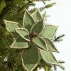 19" x 12" Natural Green Poinsettia Pick