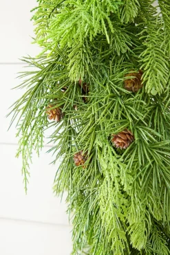 72" x 12" Natural Touch Mix Evergreen Garland