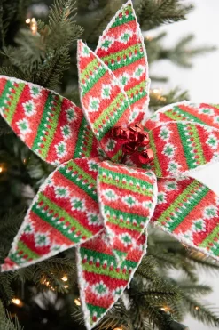 22” x 12" Patterned Poinsettia Stem