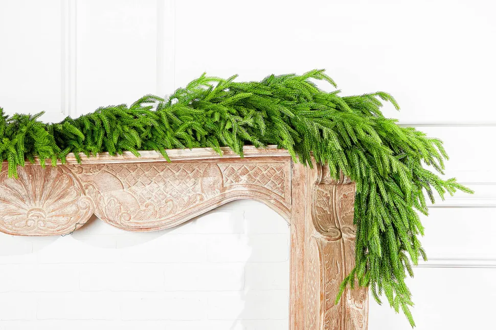 60" x 16" Real Touch Deluxe Norfolk Pine Garland