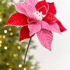 20" x 11.25" Red & Pink Poinsettia Stem