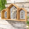 20” x 29” Rustic Wood & Metal Creche