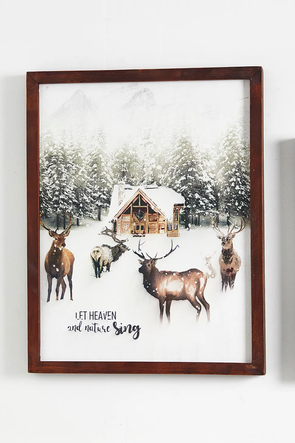 15" x 19" Woodland Scene Wood Wall Art