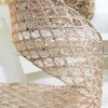 4" x 10 Yard Champagne Mesh Wired Ribbon