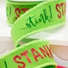 2.5" x 10 Yard Green Stink! Stank! Stunk! Velvet Storyville Ribbon