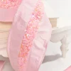 4" x 5 Yard Pink Embellished Center Ribbon
