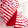 4" x 5 Yard Red & White Stripe with Embroidered Nutcracker Ribbon
