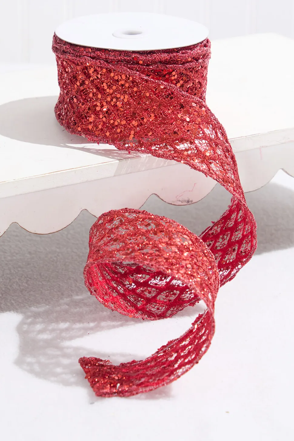 2.5" x 10 Yard Red Wired Ribbon