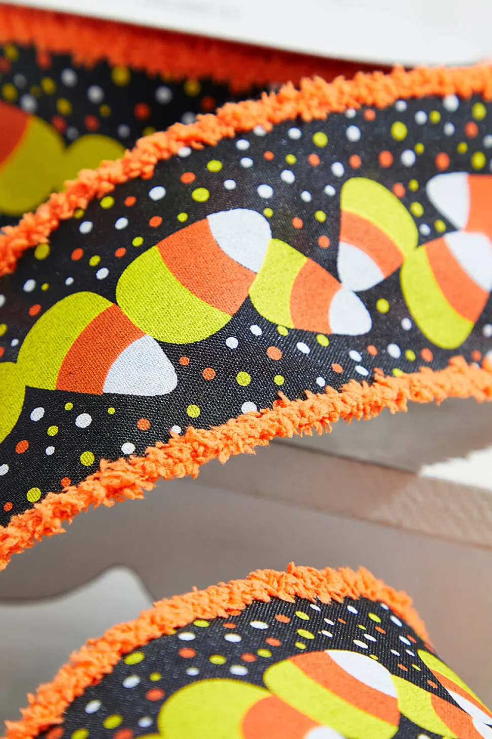 2.5" x 10 Yards Candy Corn Ribbon