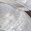 4" x 5 Yard Silver Jacquard Dupion Ribbon