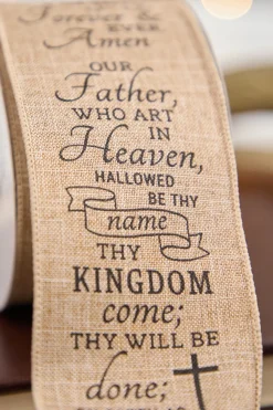2.5" x 10 Yard The Lord's Prayer Ribbon